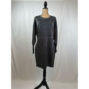 Michael Kors Women's Black/Silver Glitter Dress Size XL